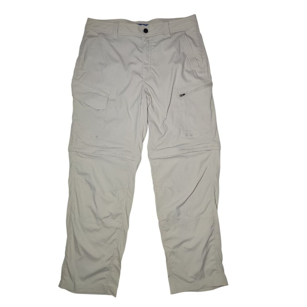 Nepallo Men's‎ Beige Hiking Outdoors Pants Convertible Cargo Lightweight 32x30